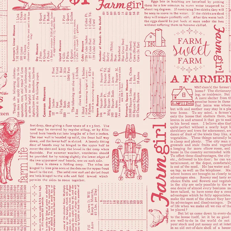 "Farmer's Daughter"Farm Life Background Tea Rose by Lori Holt of Bee in My Bonnet for Riley Blake