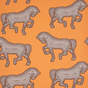 Faubourg Orange 5007091 by Schumacher Wallpaper